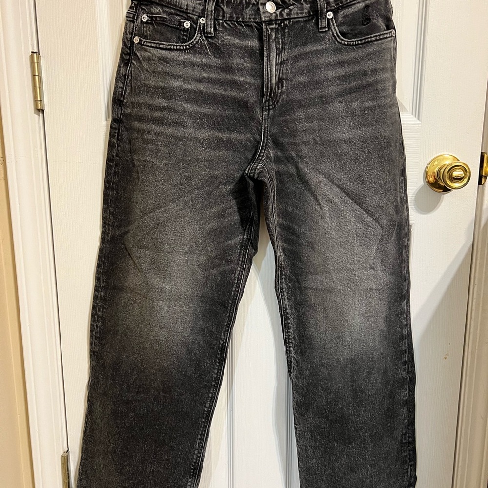 American Eagle curvy stovepipe stretch wide legged jean, size 10 (30W)